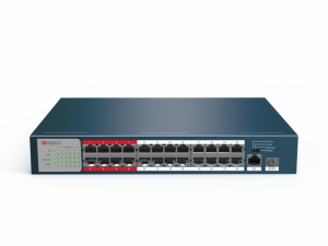 DS-S2624P(B)	                                                                                          24 RJ45 100M PoE, 8    ; 1 Uplink  1000 Ethernet; 1 SFP  1000M; IEEE802.3af, IEEE802.3at